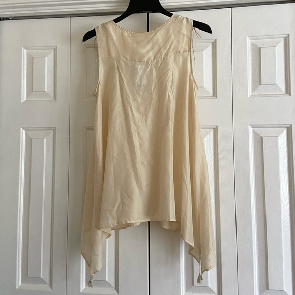 Anthropologie Silk Embroidered Ivory Top - Picture 8 of 14